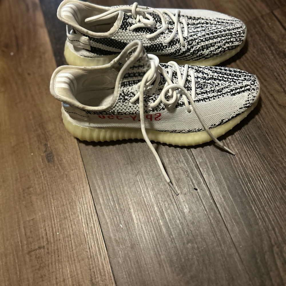 Yeezy Athletic Shoes in Black, White, and Cream